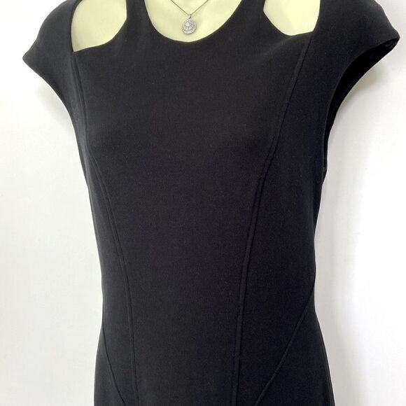Helmut Lang Dress Black Cold Shoulder Body Con NWOT Sz Medium - Picture 4 of 9